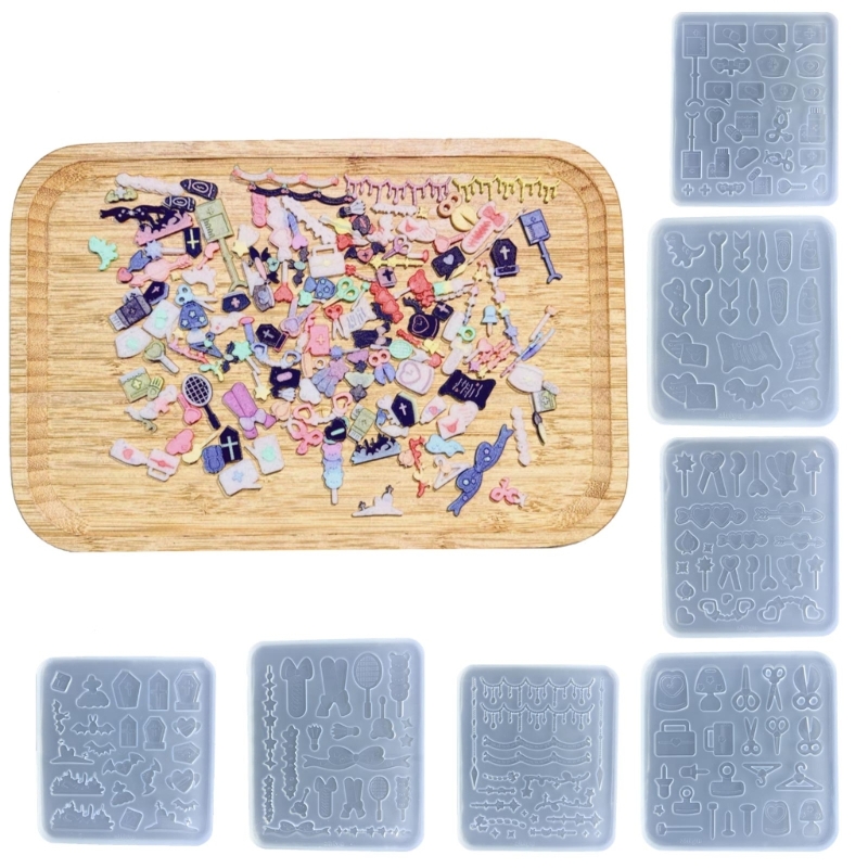 Resin Art Equipment - แม่พิมพ์ใส่ R3MC ขนาดเล็กรูปโบว์น่ารักสำหรับเล่นเทนนิสรูปดาวแม่พิมพ์เรซินอุปกรณ์เสริมสำหรับการ์ดต่างหูพวงกุญแจแม่พิมพ์อีพ็อกซี่ที่มีเสน่ห์