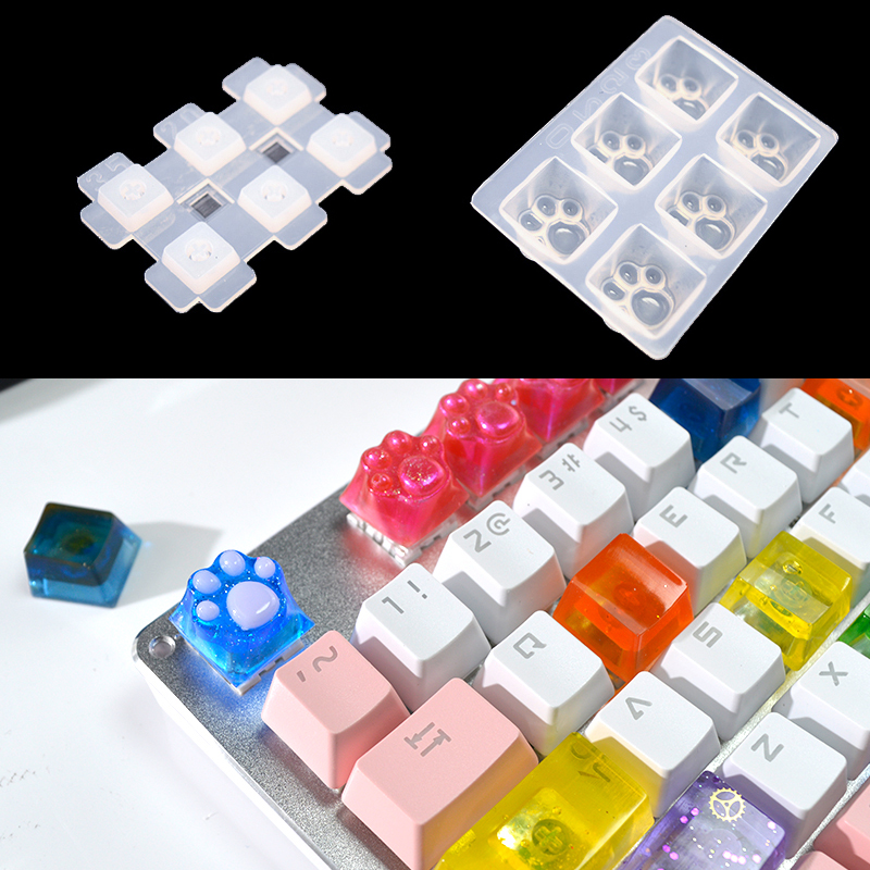 Resin Art Equipment - หมวกเรซินแม่พิมพ์ซิลิโคน Keycap Moldes De Silicona Resina