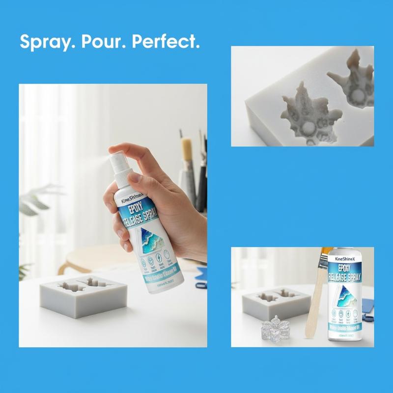 Release Spray Silicone - สเปรย์ถอดแม่พิมพ์อีพ็อกซี่ ปลอดสารพิษ สำหรับการถอดแม่พิมพ์เรซินอย่างง่ายดาย สำหรับทำเครื่องประดับ