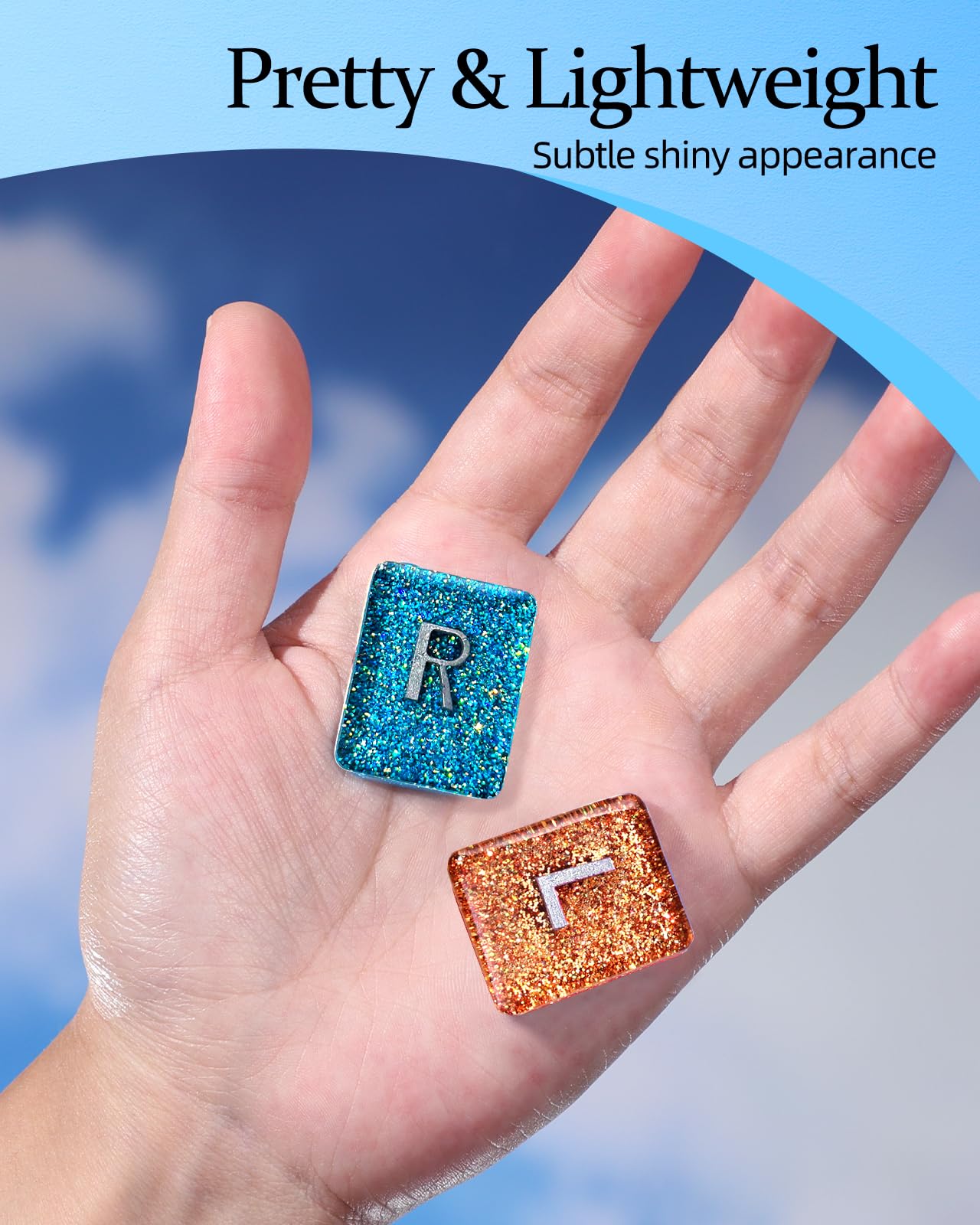 เครื่องหมายเรซิ่นแบบมีกลิตเตอร - Resin Art Alphabet บทวิจารณ์และราคา