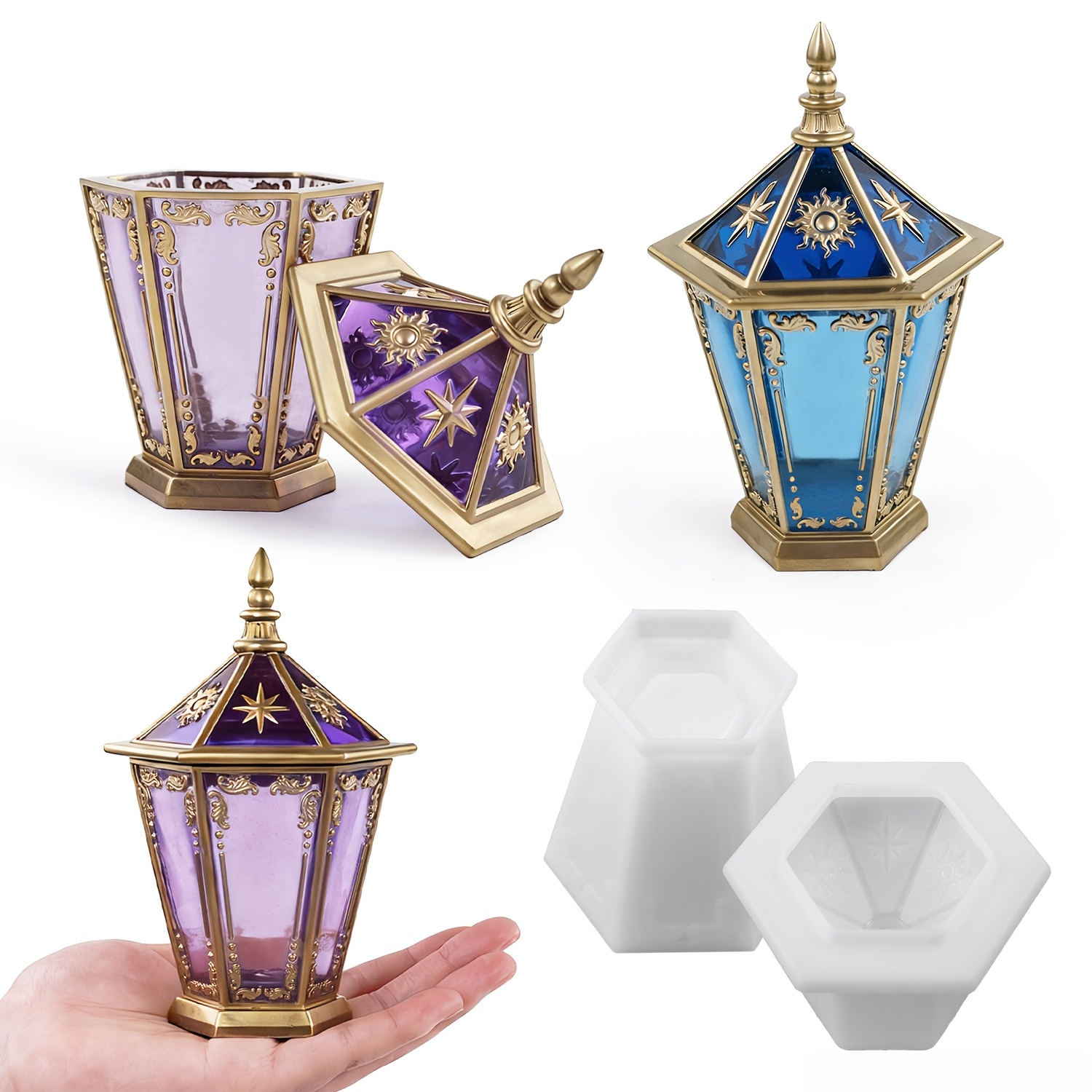 ขวดหกเหลี่ยมรูปดาวและพระจันทร์ - Resin Art Case บทวิจารณ์และราคา