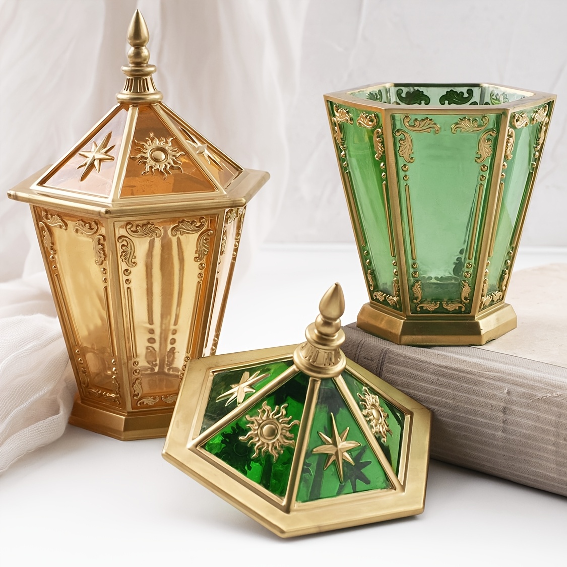ขวดหกเหลี่ยมรูปดาวและพระจันทร์ - Resin Art Case บทวิจารณ์และราคา