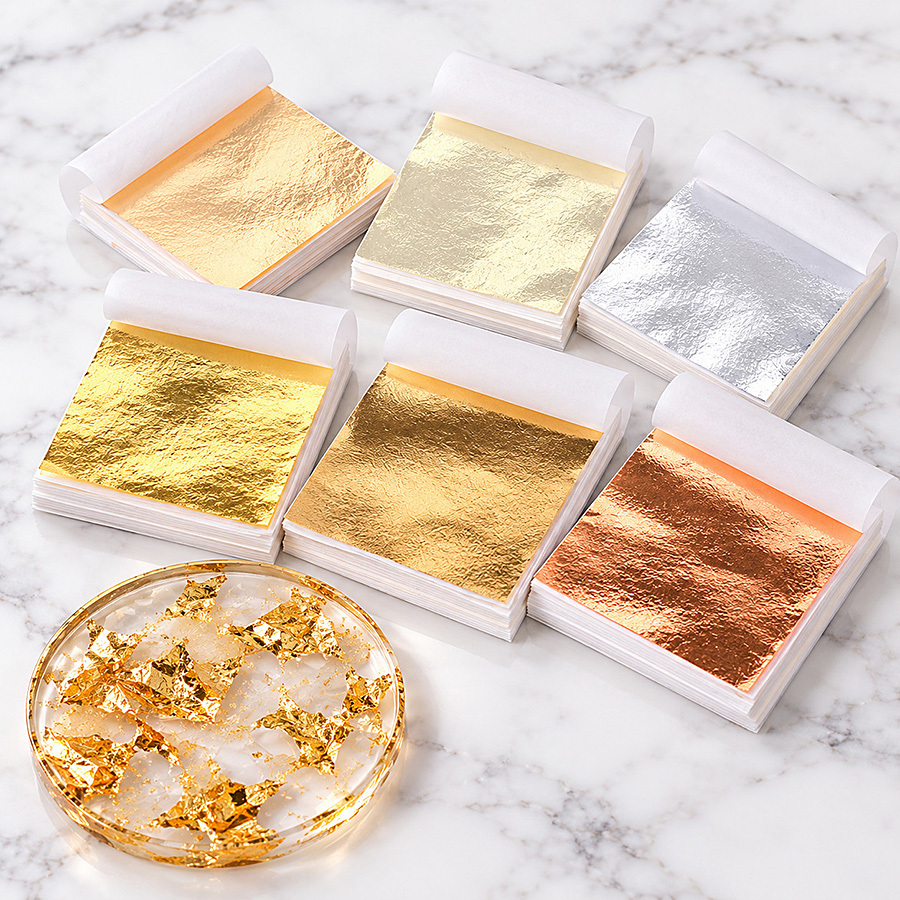 กระดาษฟอยล์สีทอง 100 แผ่น สำหร - Resin Art Wedding Gift บทวิจารณ์และราคา