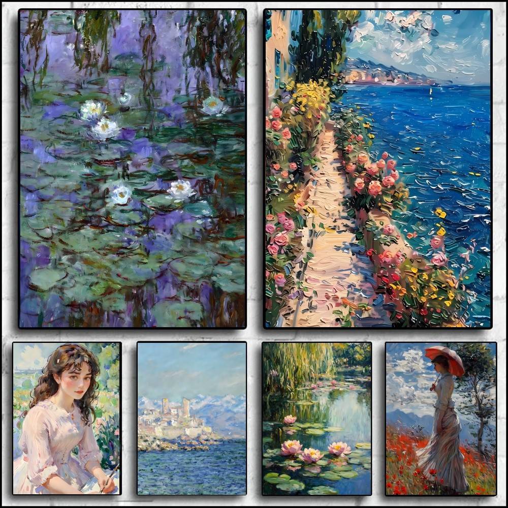 1PC จิตรกรชาวฝรั่งเศส ซี-คล็อด - Resin Art Wallpaper บทวิจารณ์และราคา